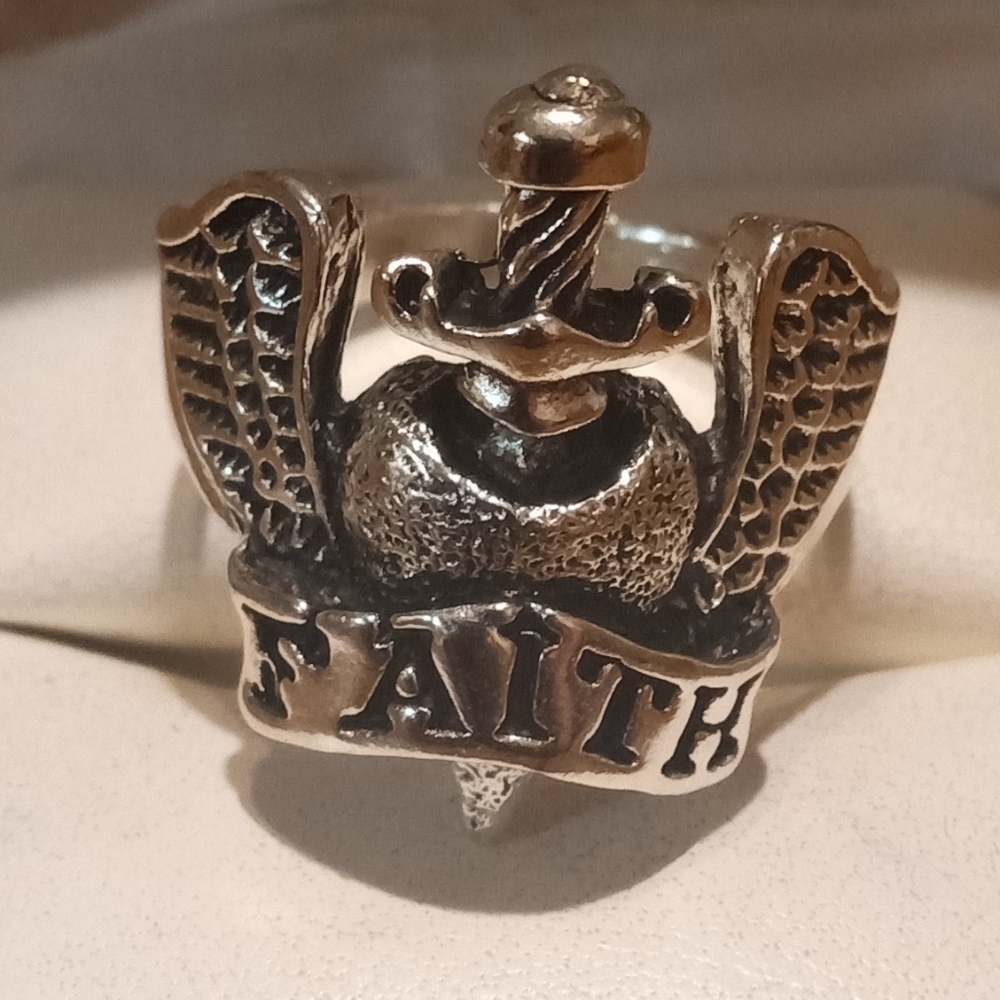 New Sterling Silver Faith Ring